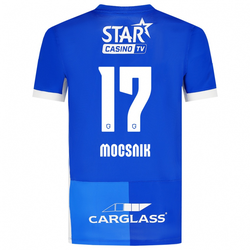 ילדים Manu Mocsnik #17 כחול מדיום כחול רויאל לבן ג'רזי ביתית 2026/27 חולצה קצרה