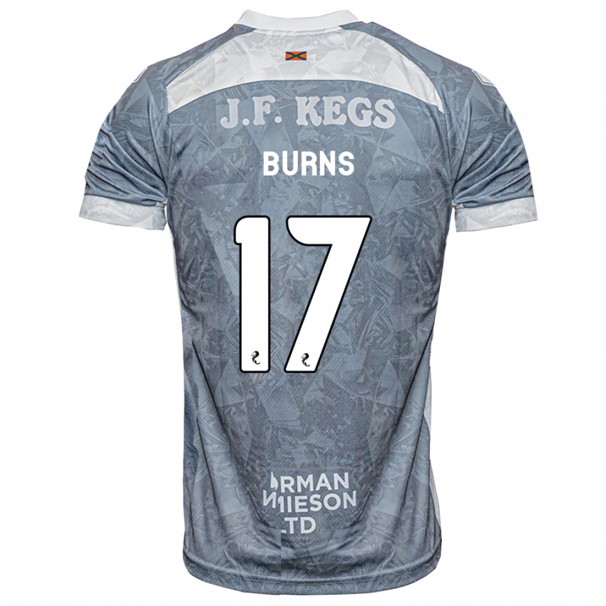 ילדים Megan Burns #17 אפור דהוי הרחק ג'רזי 2026/27 חולצה קצרה