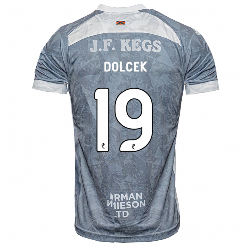 ילדים Ivan Dolcek #19 אפור דהוי הרחק ג'רזי 2026/27 חולצה קצרה