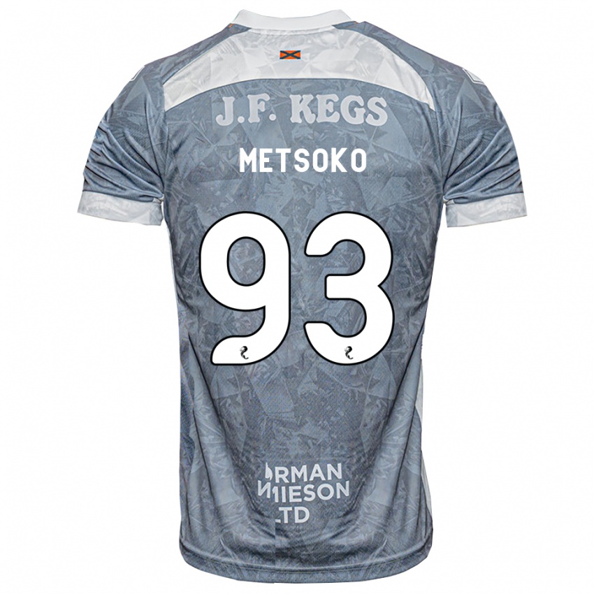 ילדים Idjessi Metsoko #93 אפור דהוי הרחק ג'רזי 2026/27 חולצה קצרה