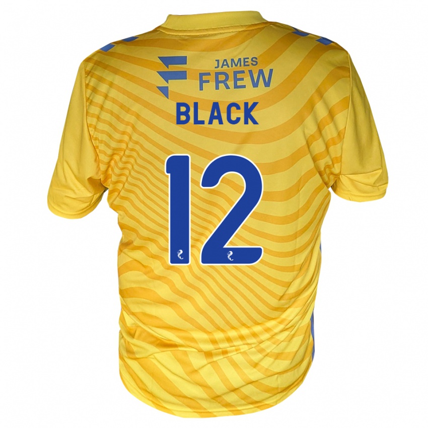 ילדים Kai Black #12 כחול מלכותי צהוב הרחק ג'רזי 2026/27 חולצה קצרה