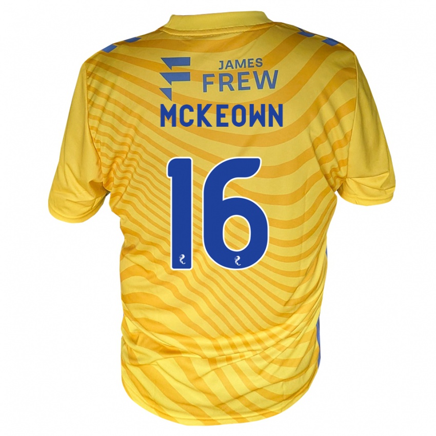ילדים Shay Mckeown #16 כחול מלכותי צהוב הרחק ג'רזי 2026/27 חולצה קצרה