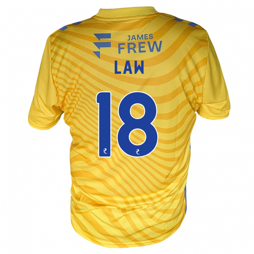 ילדים Adam Law #18 כחול מלכותי צהוב הרחק ג'רזי 2026/27 חולצה קצרה