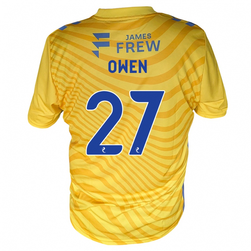 ילדים Ieuan Owen #27 כחול מלכותי צהוב הרחק ג'רזי 2026/27 חולצה קצרה