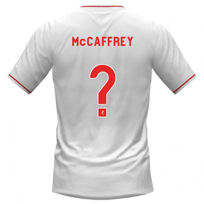 ילדים Matthew Mccaffrey #0 לבן אדום הרחק ג'רזי 2026/27 חולצה קצרה