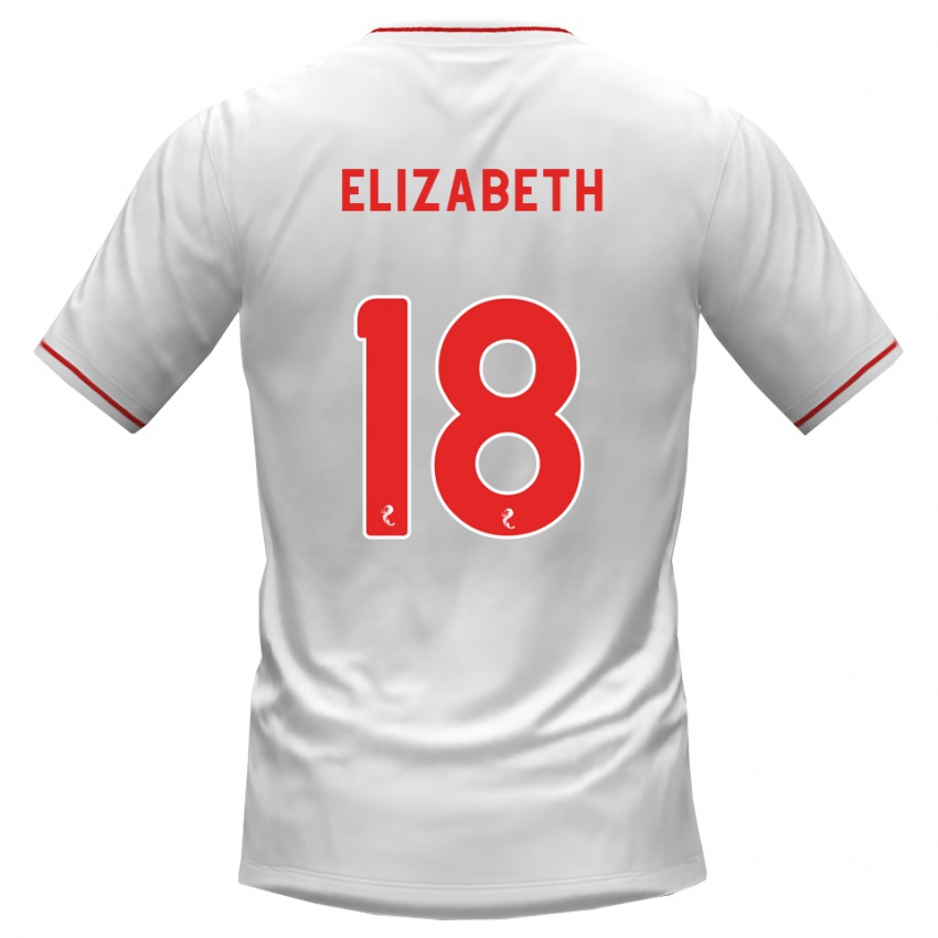 ילדים Ashley Elizabeth #18 לבן אדום הרחק ג'רזי 2026/27 חולצה קצרה
