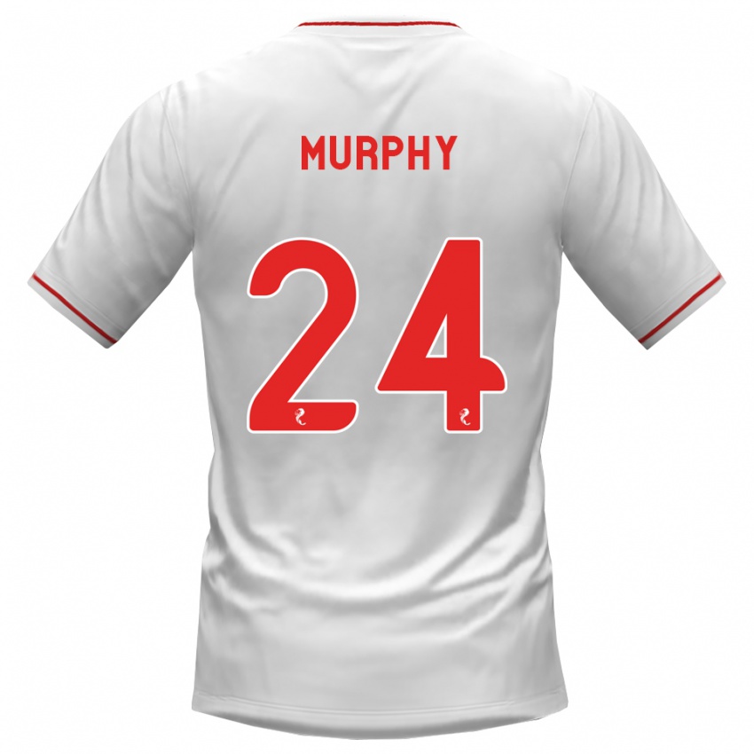 ילדים Jessica Murphy #24 לבן אדום הרחק ג'רזי 2026/27 חולצה קצרה