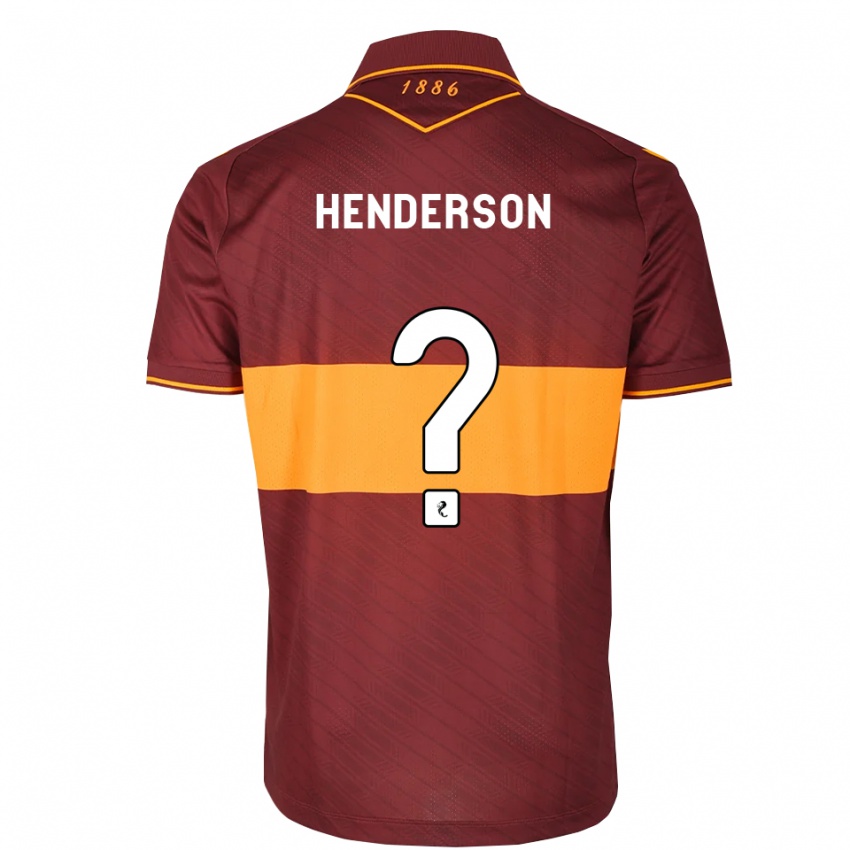 ילדים Jude Henderson #0 כתום בורדו הרחק ג'רזי 2026/27 חולצה קצרה