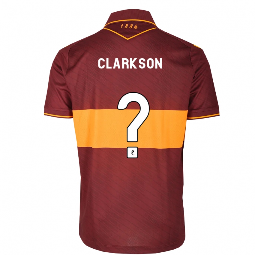 ילדים Joshua Clarkson #0 כתום בורדו הרחק ג'רזי 2026/27 חולצה קצרה