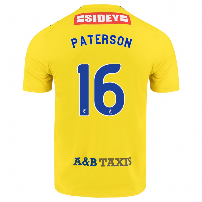 ילדים Megan Paterson #16 צהוב כחול שחור הרחק ג'רזי 2026/27 חולצה קצרה