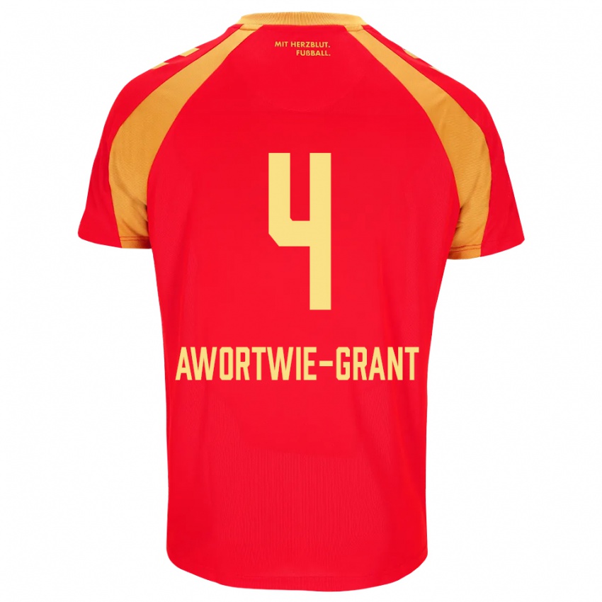 ילדים Nyamekye Awortwie-Grant #4 אדום כתום שחור הרחק ג'רזי 2026/27 חולצה קצרה