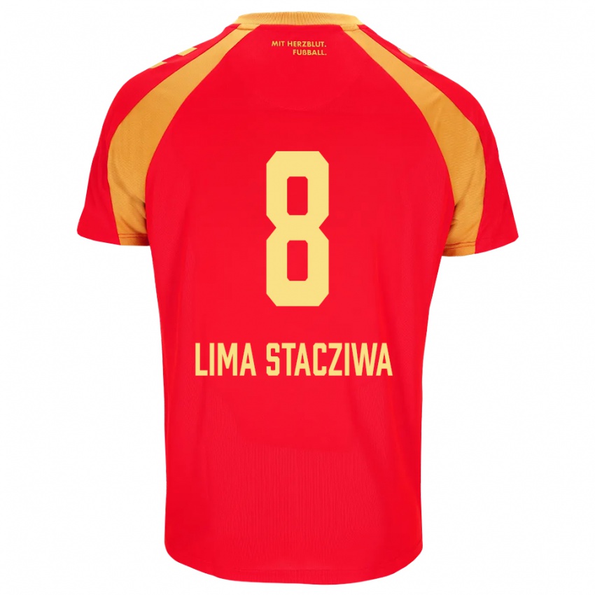 ילדים Neo Lima Stacziwa #8 אדום כתום שחור הרחק ג'רזי 2026/27 חולצה קצרה