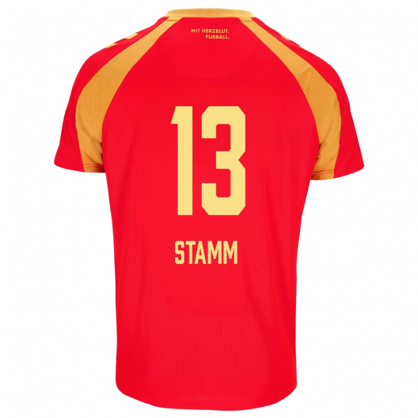 ילדים David Stamm #13 אדום כתום שחור הרחק ג'רזי 2026/27 חולצה קצרה