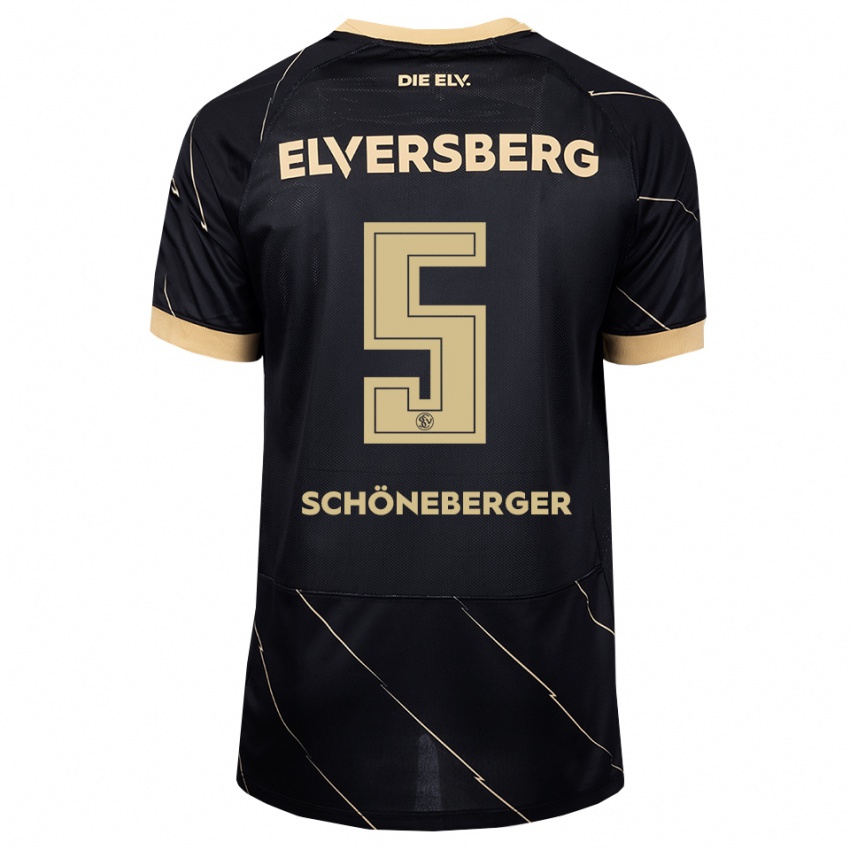 ילדים Louis Schöneberger #5 שחור חום הרחק ג'רזי 2026/27 חולצה קצרה