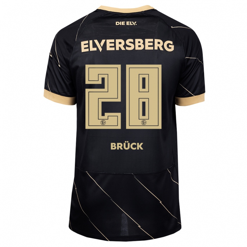 ילדים Florian Brück #28 שחור חום הרחק ג'רזי 2026/27 חולצה קצרה