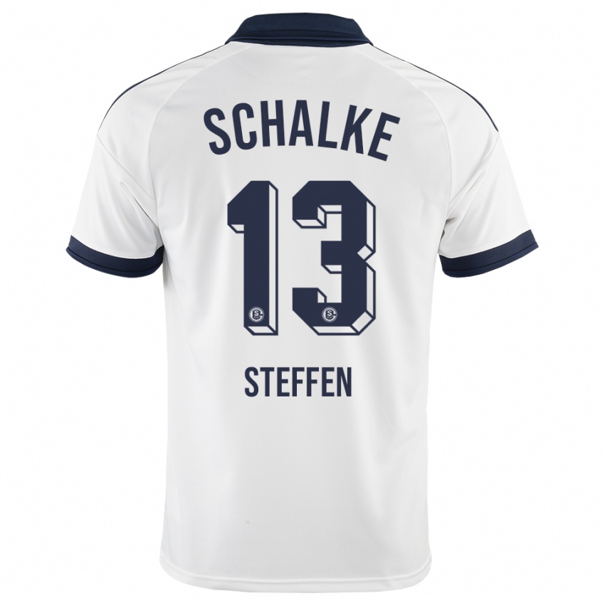 ילדים Kjell Steffen #13 שחור לבן הרחק ג'רזי 2026/27 חולצה קצרה