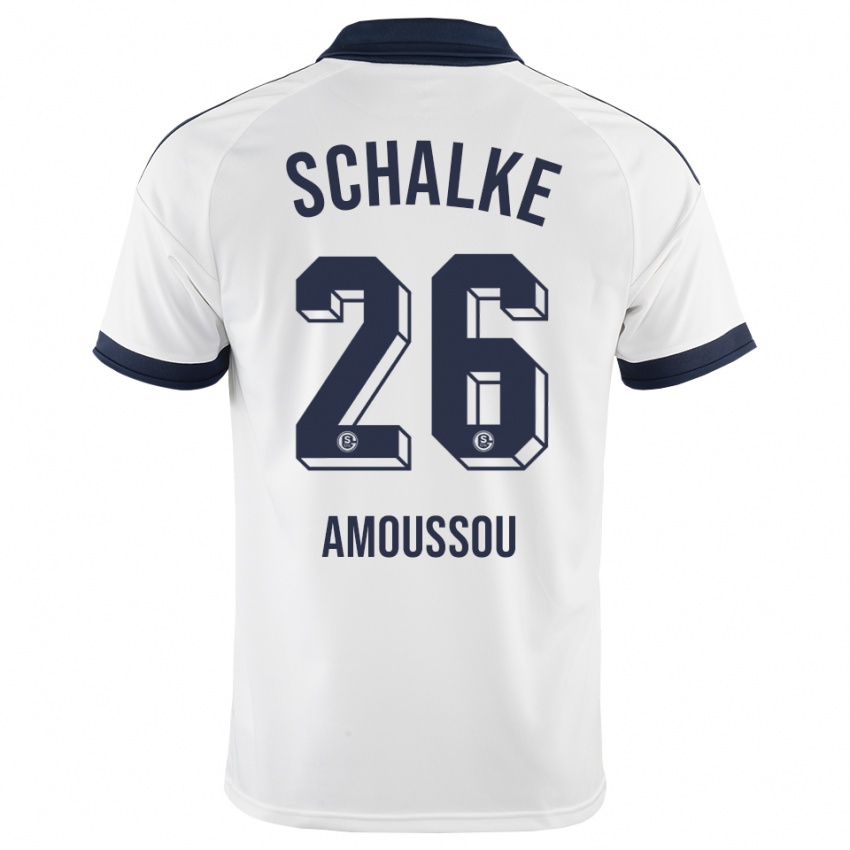 ילדים Zaid Amoussou #26 שחור לבן הרחק ג'רזי 2026/27 חולצה קצרה