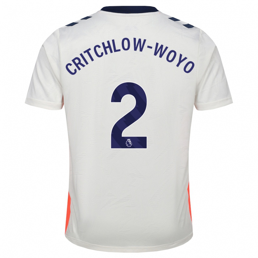 ילדים Tionne Critchlow-Woyo #2 לבן כתום כחול מלכותי הרחק ג'רזי 2026/27 חולצה קצרה
