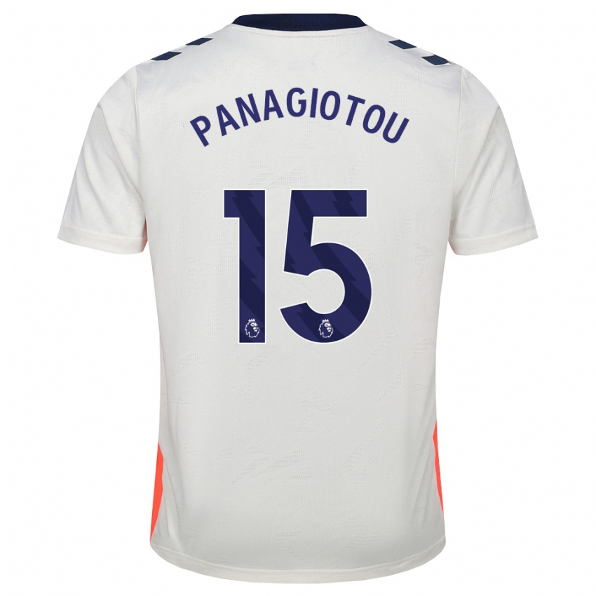 ילדים Constantine Panagiotou #15 לבן כתום כחול מלכותי הרחק ג'רזי 2026/27 חולצה קצרה