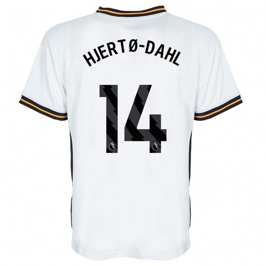 ילדים Jens Hjertø-Dahl #14 לבן כתום שחור הרחק ג'רזי 2026/27 חולצה קצרה