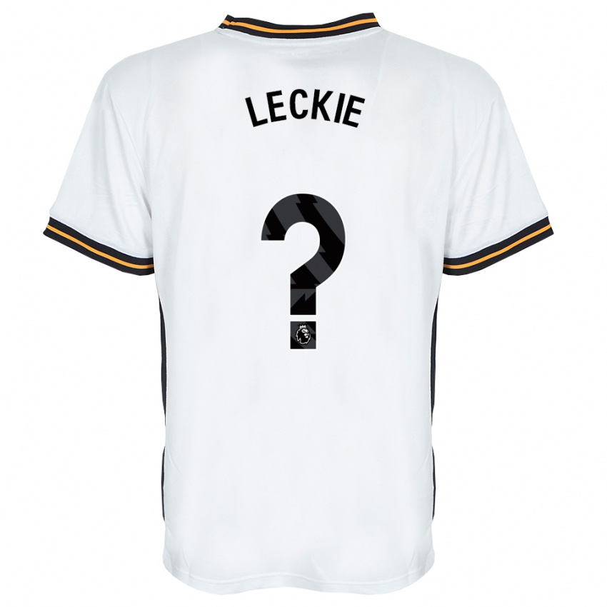 ילדים Jack Leckie #0 לבן כתום שחור הרחק ג'רזי 2026/27 חולצה קצרה