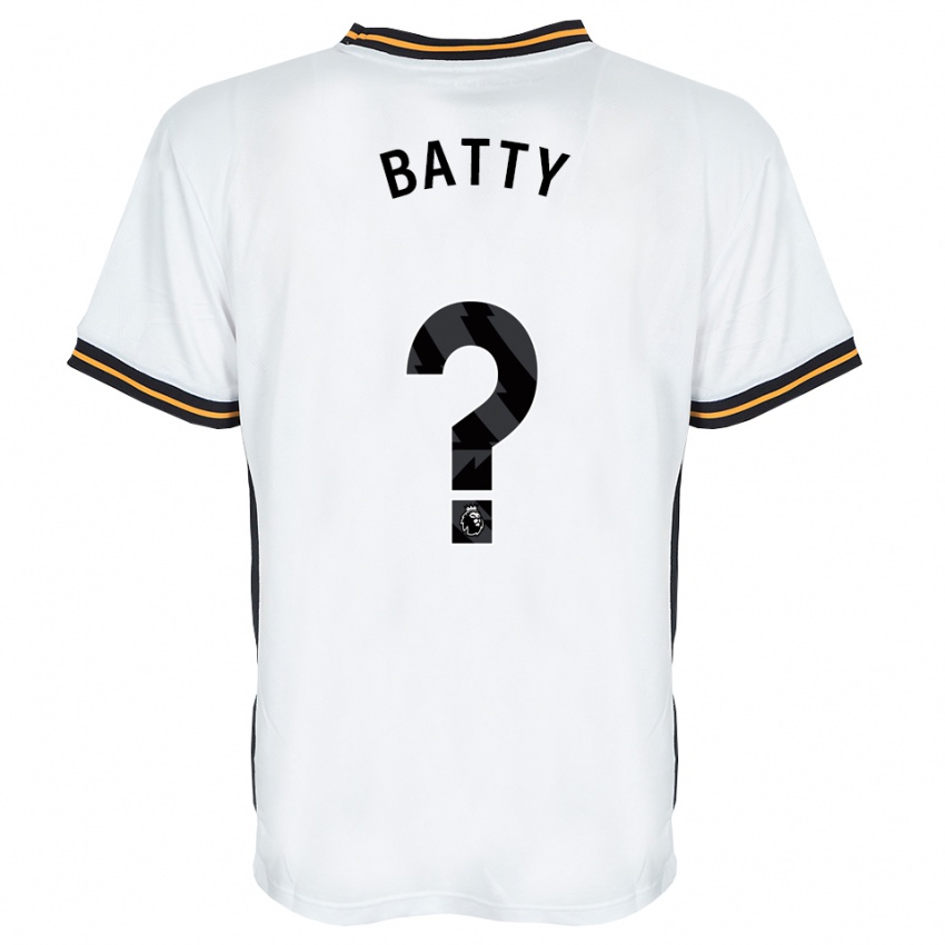 ילדים Joe Batty #0 לבן כתום שחור הרחק ג'רזי 2026/27 חולצה קצרה