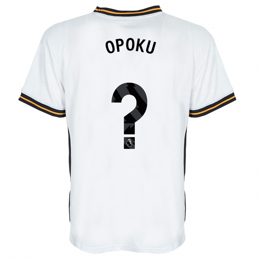 ילדים Sam Opoku #0 לבן כתום שחור הרחק ג'רזי 2026/27 חולצה קצרה