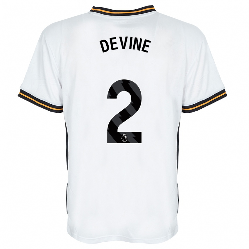 ילדים Ed Devine #2 לבן כתום שחור הרחק ג'רזי 2026/27 חולצה קצרה