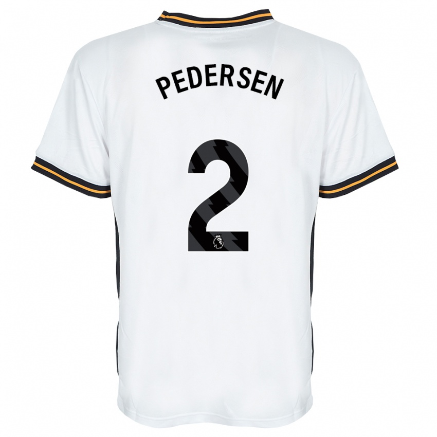 ילדים Eden Pedersen #2 לבן כתום שחור הרחק ג'רזי 2026/27 חולצה קצרה