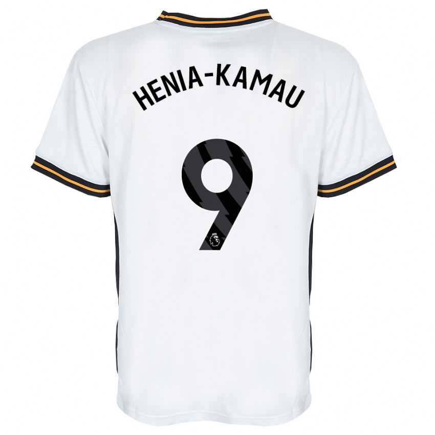 ילדים Sammy Henia-Kamau #9 לבן כתום שחור הרחק ג'רזי 2026/27 חולצה קצרה
