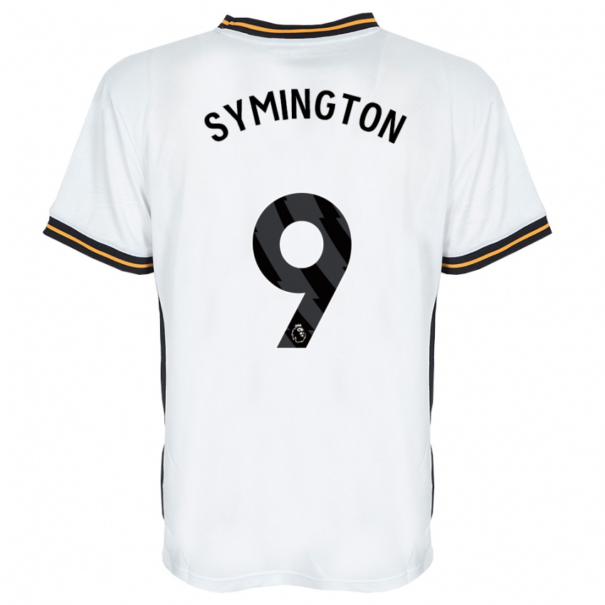 ילדים Jo Symington #9 לבן כתום שחור הרחק ג'רזי 2026/27 חולצה קצרה