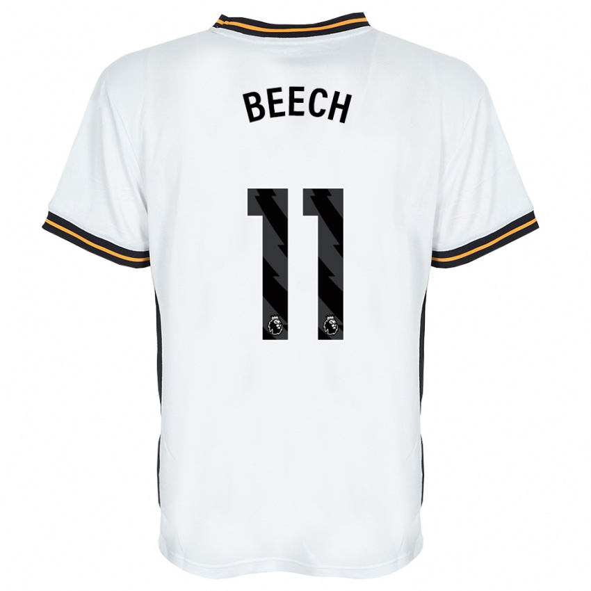 ילדים Rebecca Beech #11 לבן כתום שחור הרחק ג'רזי 2026/27 חולצה קצרה