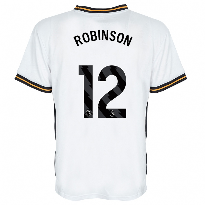ילדים Ben Robinson #12 לבן כתום שחור הרחק ג'רזי 2026/27 חולצה קצרה