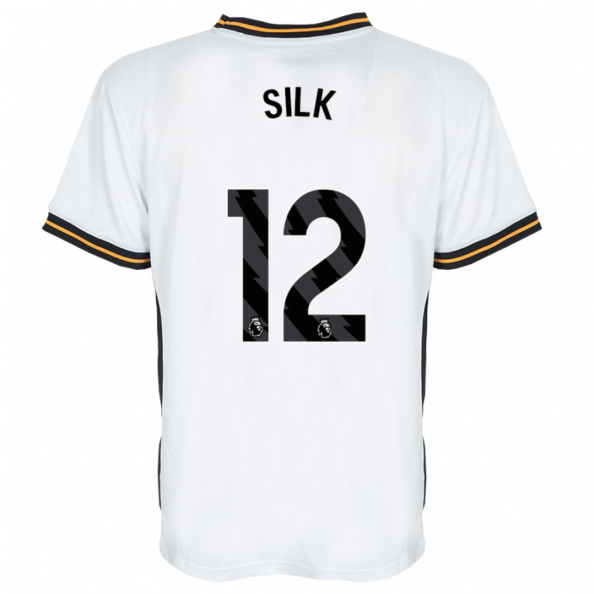 ילדים Reuben Silk #12 לבן כתום שחור הרחק ג'רזי 2026/27 חולצה קצרה