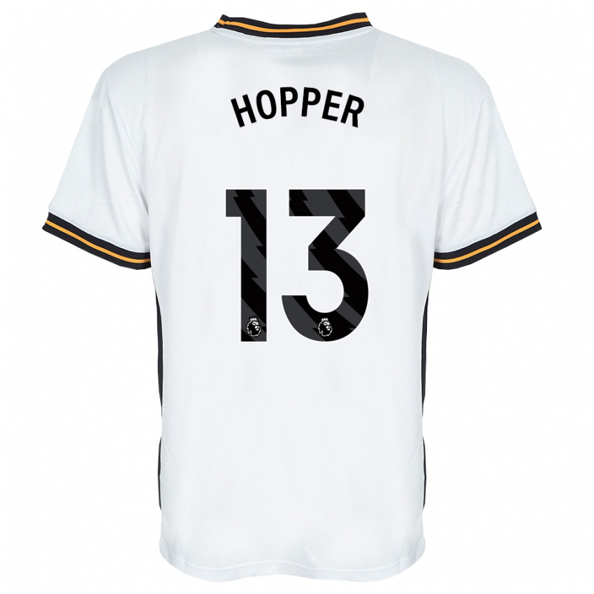 ילדים Jake Hopper #13 לבן כתום שחור הרחק ג'רזי 2026/27 חולצה קצרה