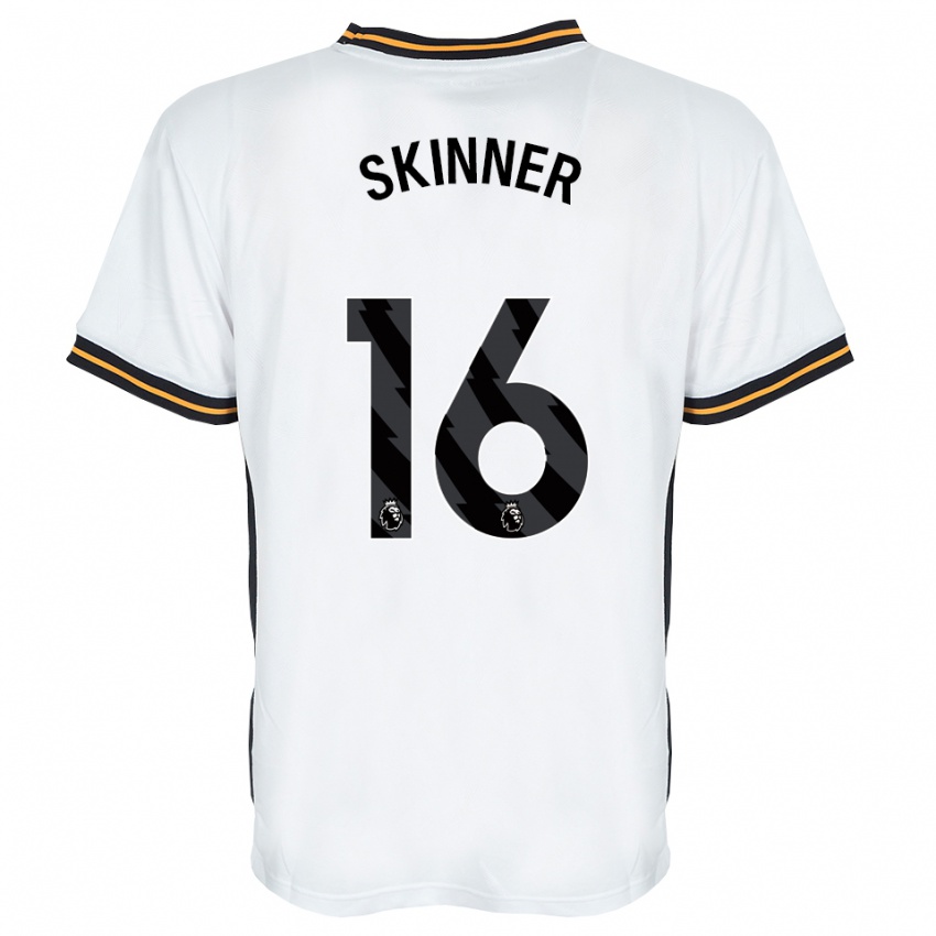 ילדים Harley Skinner #16 לבן כתום שחור הרחק ג'רזי 2026/27 חולצה קצרה
