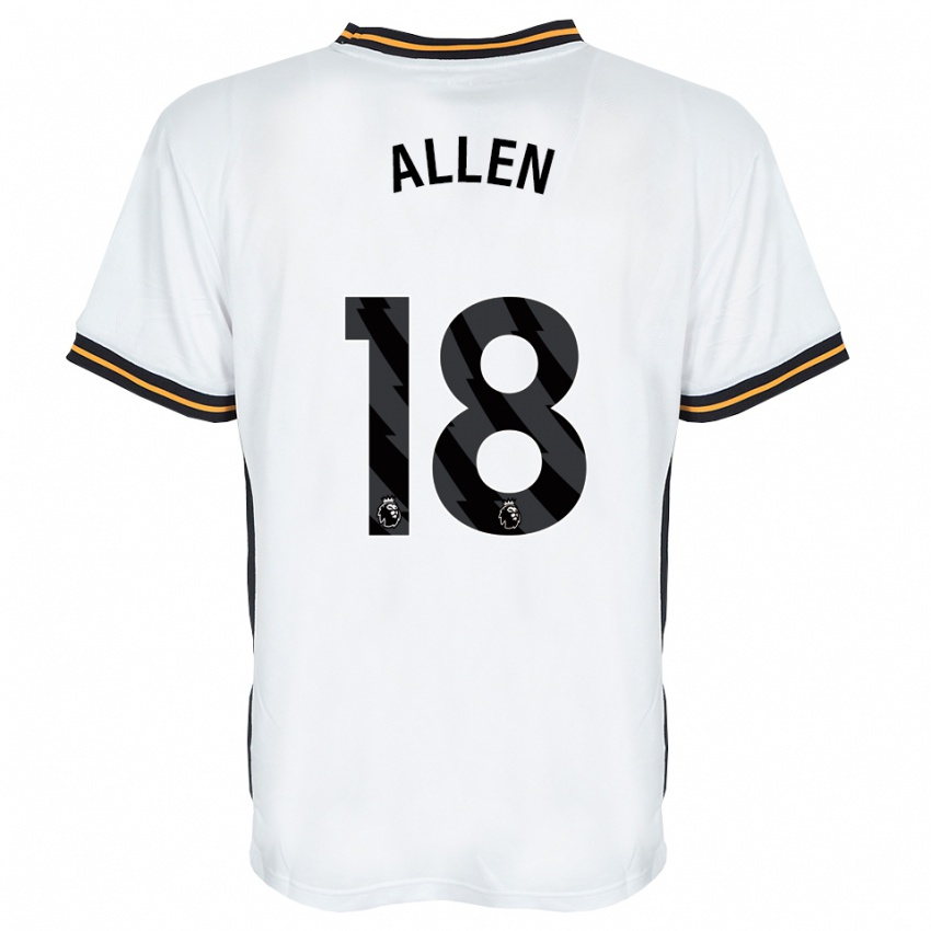 ילדים Aaliyah Allen #18 לבן כתום שחור הרחק ג'רזי 2026/27 חולצה קצרה