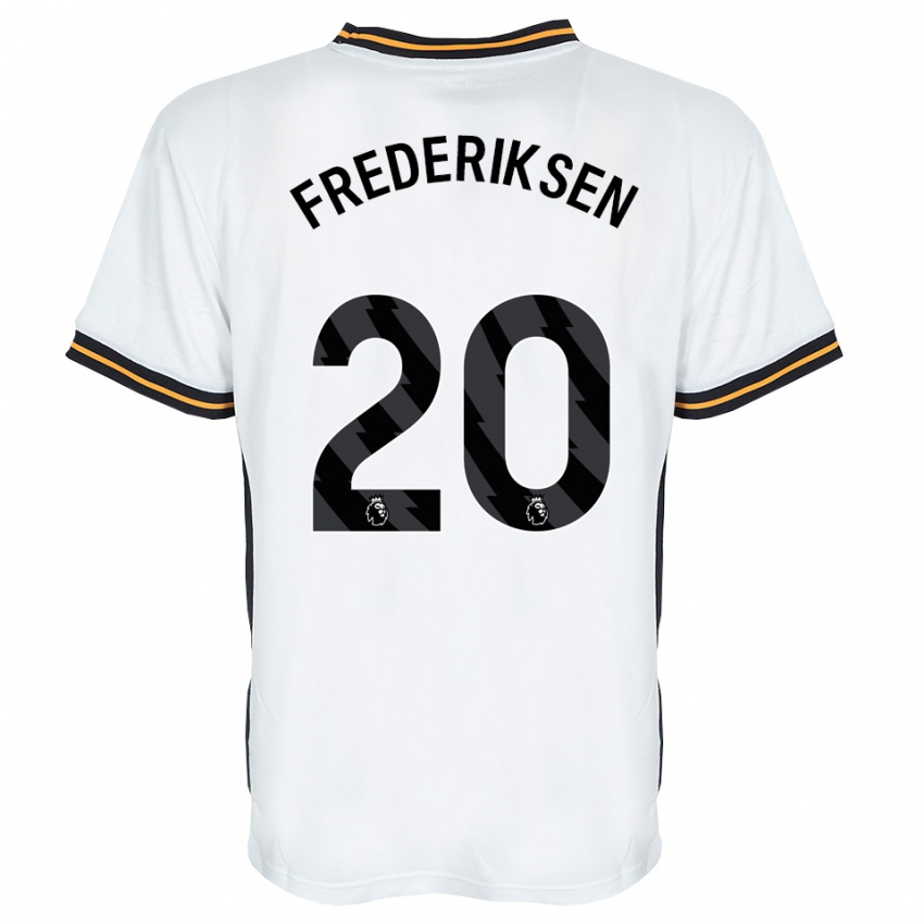 ילדים Abbey Frederiksen #20 לבן כתום שחור הרחק ג'רזי 2026/27 חולצה קצרה
