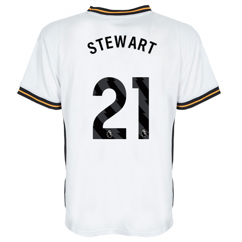 ילדים Alice Stewart #21 לבן כתום שחור הרחק ג'רזי 2026/27 חולצה קצרה