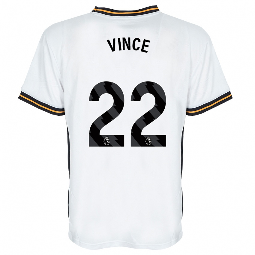 ילדים Anna Vince #22 לבן כתום שחור הרחק ג'רזי 2026/27 חולצה קצרה