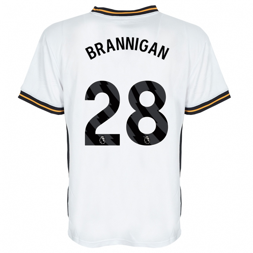 ילדים Aoife Brannigan #28 לבן כתום שחור הרחק ג'רזי 2026/27 חולצה קצרה
