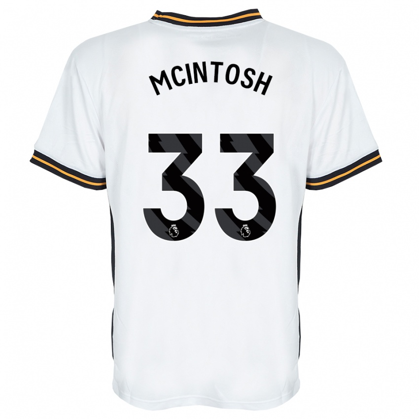 ילדים Lucy Mcintosh #33 לבן כתום שחור הרחק ג'רזי 2026/27 חולצה קצרה