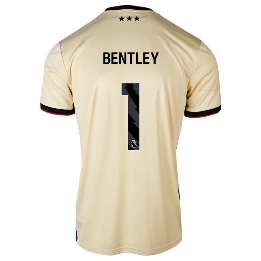 ילדים Josh Bentley #1 שיפון לימון שחור אדום הרחק ג'רזי 2026/27 חולצה קצרה
