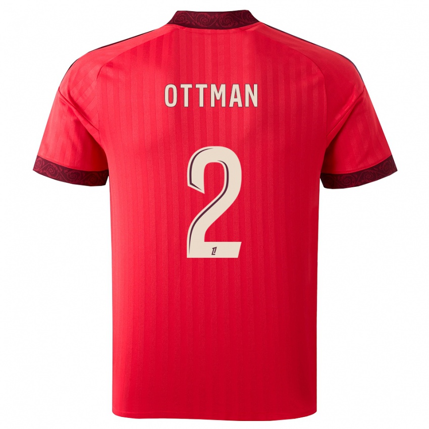 ילדים Ottman Katırağ #2 בורגונדי אדום לבן הרחק ג'רזי 2026/27 חולצה קצרה