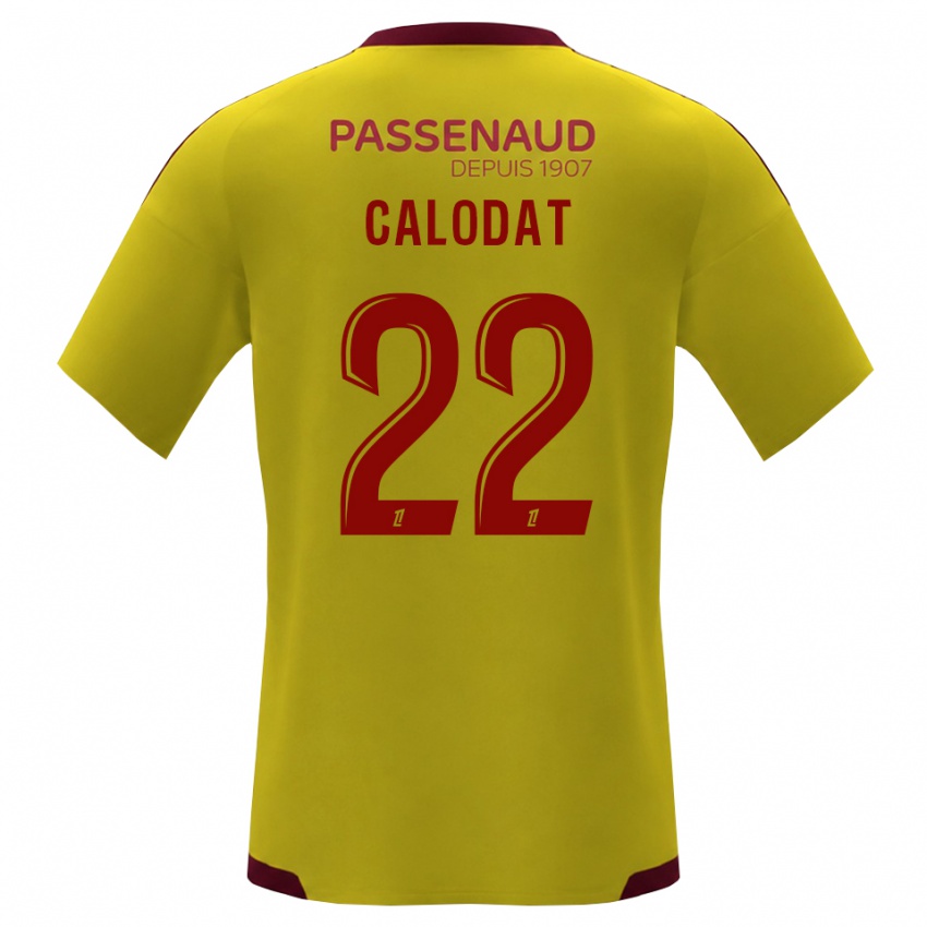 ילדים Lucas Calodat #22 צהוב אדום ירוק הרחק ג'רזי 2026/27 חולצה קצרה