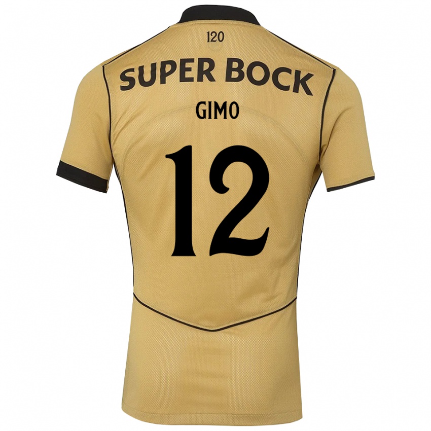ילדים Tiago Gimo #12 זהב שחור הרחק ג'רזי 2026/27 חולצה קצרה