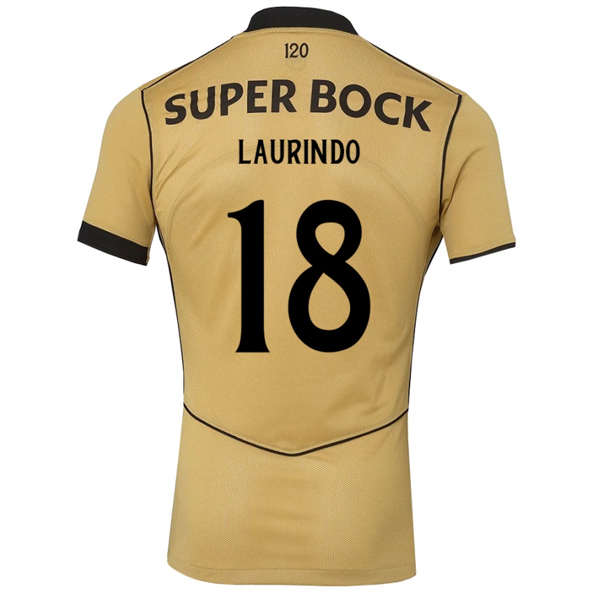 ילדים Laurindo #18 זהב שחור הרחק ג'רזי 2026/27 חולצה קצרה