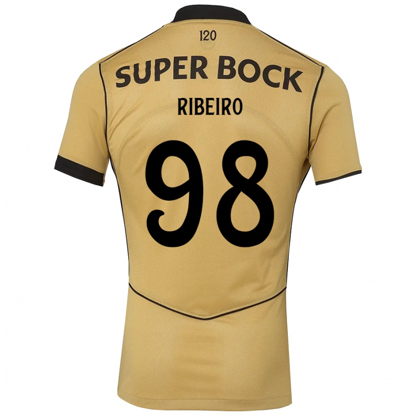 ילדים Martim Ribeiro #98 זהב שחור הרחק ג'רזי 2026/27 חולצה קצרה