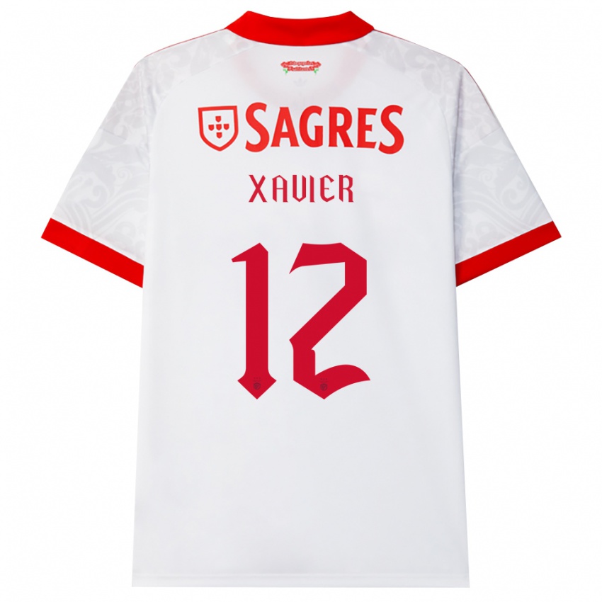 ילדים Luiz Xavier #12 לבן אדום צהוב הרחק ג'רזי 2026/27 חולצה קצרה
