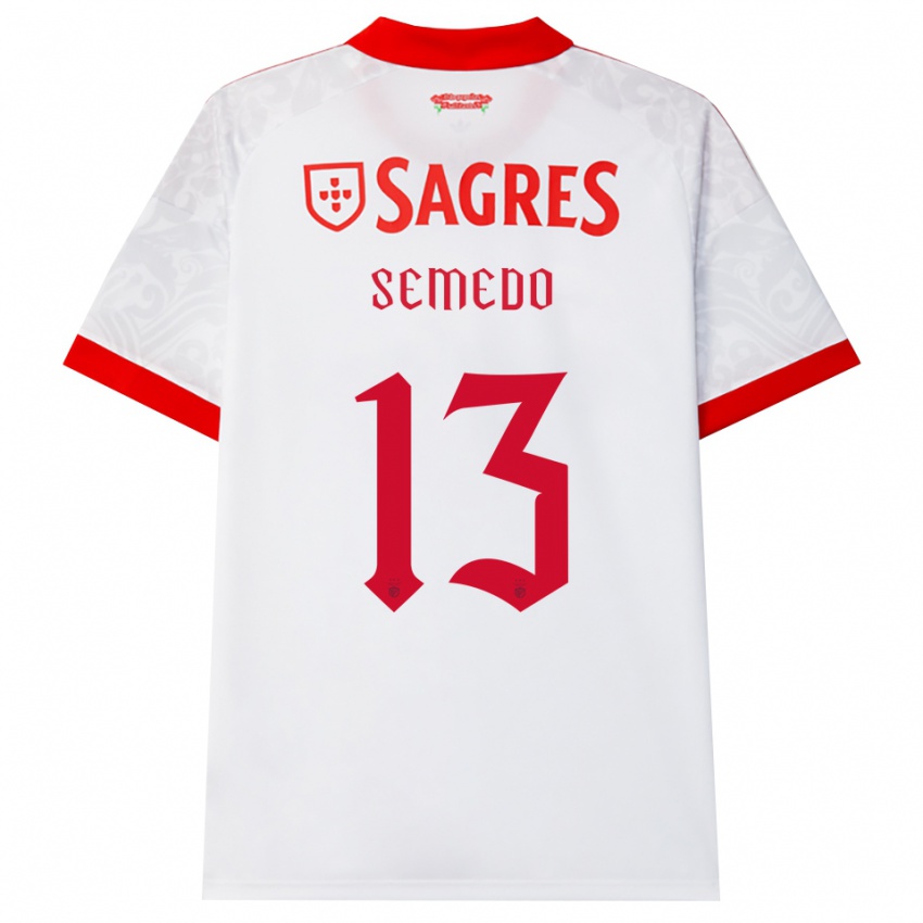 ילדים Benjamim Semedo #13 לבן אדום צהוב הרחק ג'רזי 2026/27 חולצה קצרה